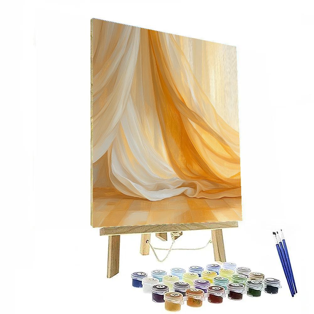 Johannes Vermeer Inspired Light Through Draped Fabric Number painting