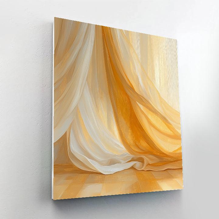 Johannes Vermeer Inspired Light Through Draped Fabric Number painting