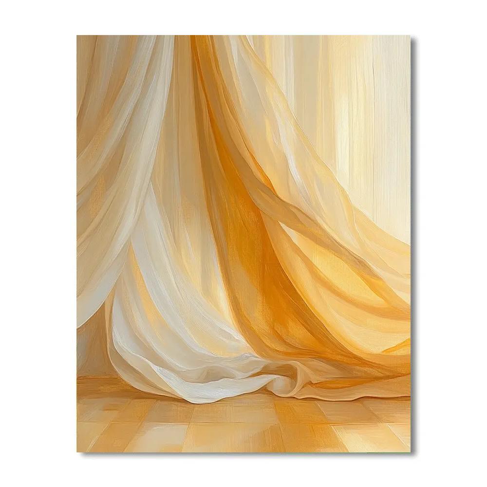 Johannes Vermeer Inspired Light Through Draped Fabric Number painting