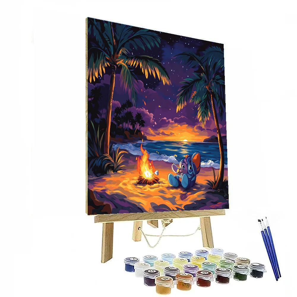 Stitch Beach Bonfire paint by color
