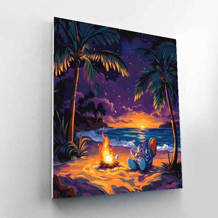 Stitch Beach Bonfire paint by color