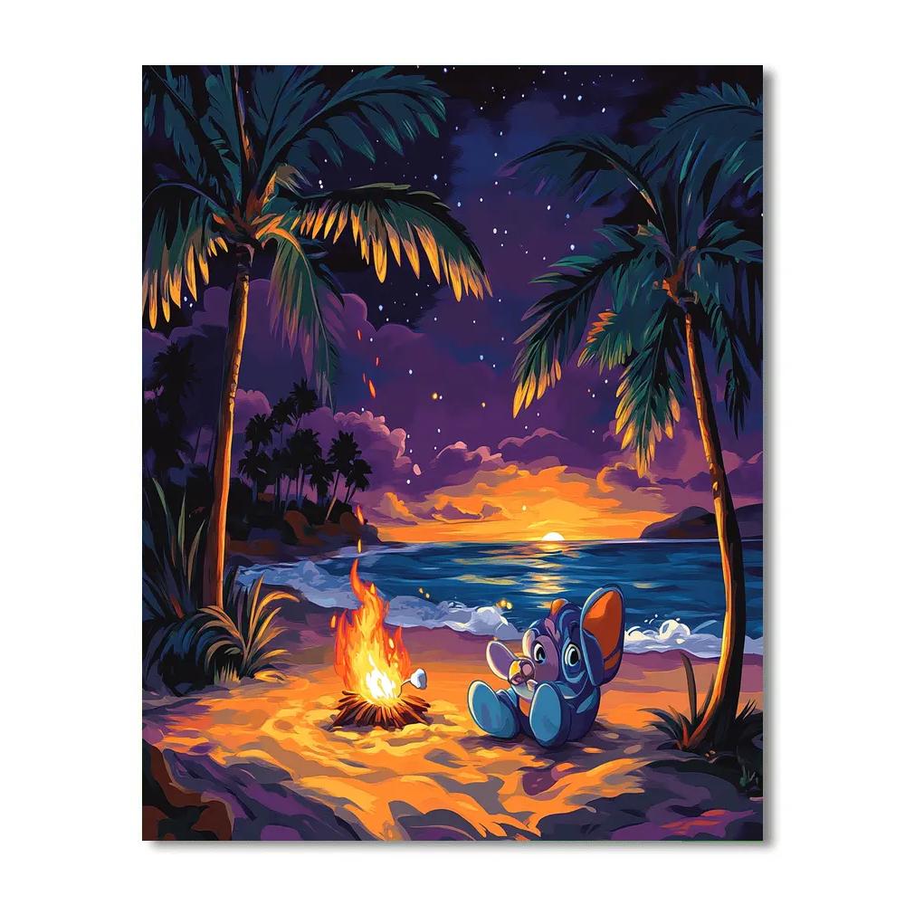 Stitch Beach Bonfire paint by color