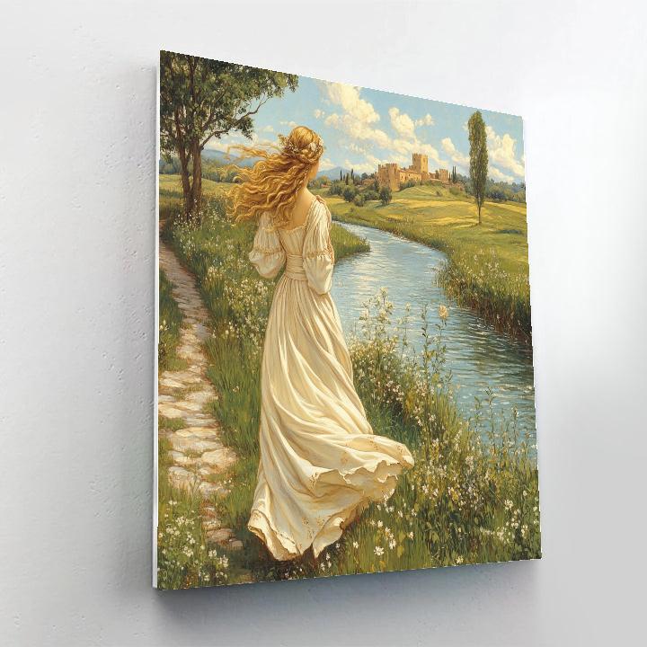 Botticelli Inspired Venus By The River painting number kit