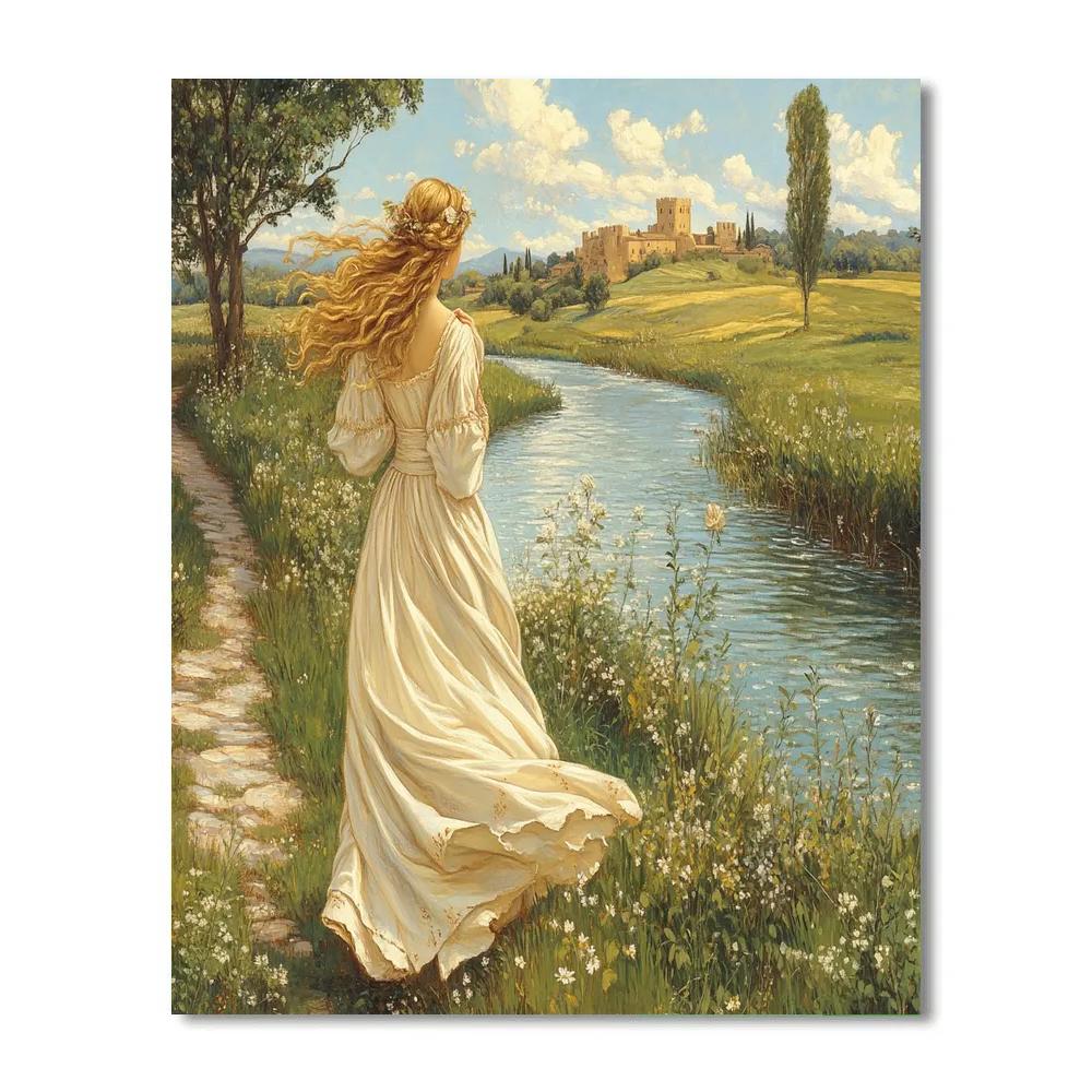Botticelli Inspired Venus By The River painting number kit