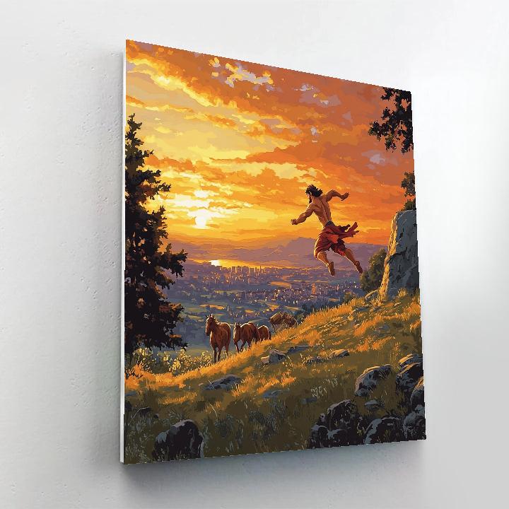 Hercules Training At Dawn paint by numbers