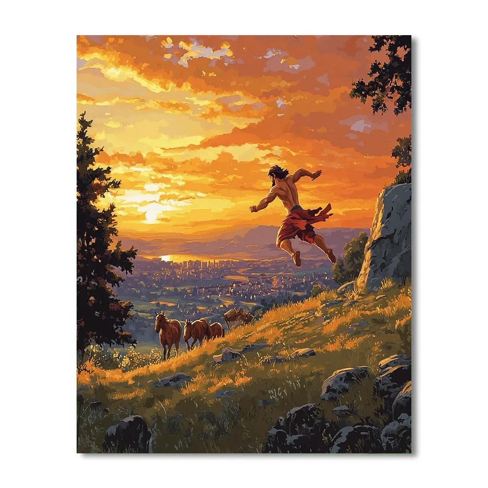 Hercules Training At Dawn paint by numbers