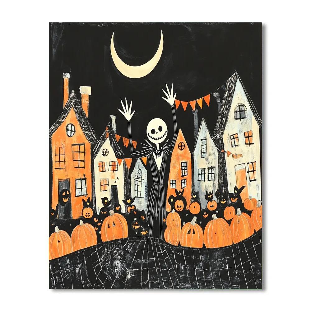 Jack Skellington Halloween Parade DIY paint by numbers