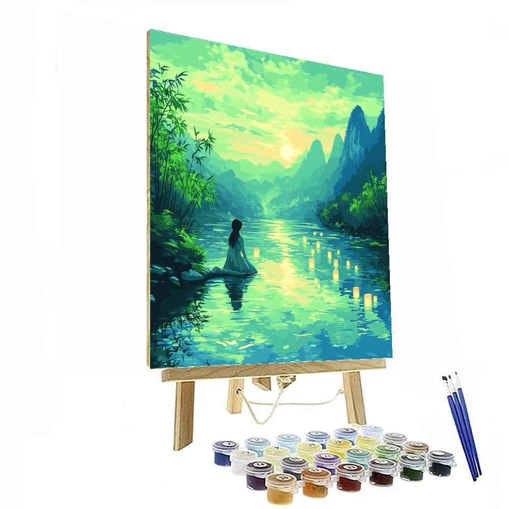 Raya And Sisu River Reunion Paint by numbers art