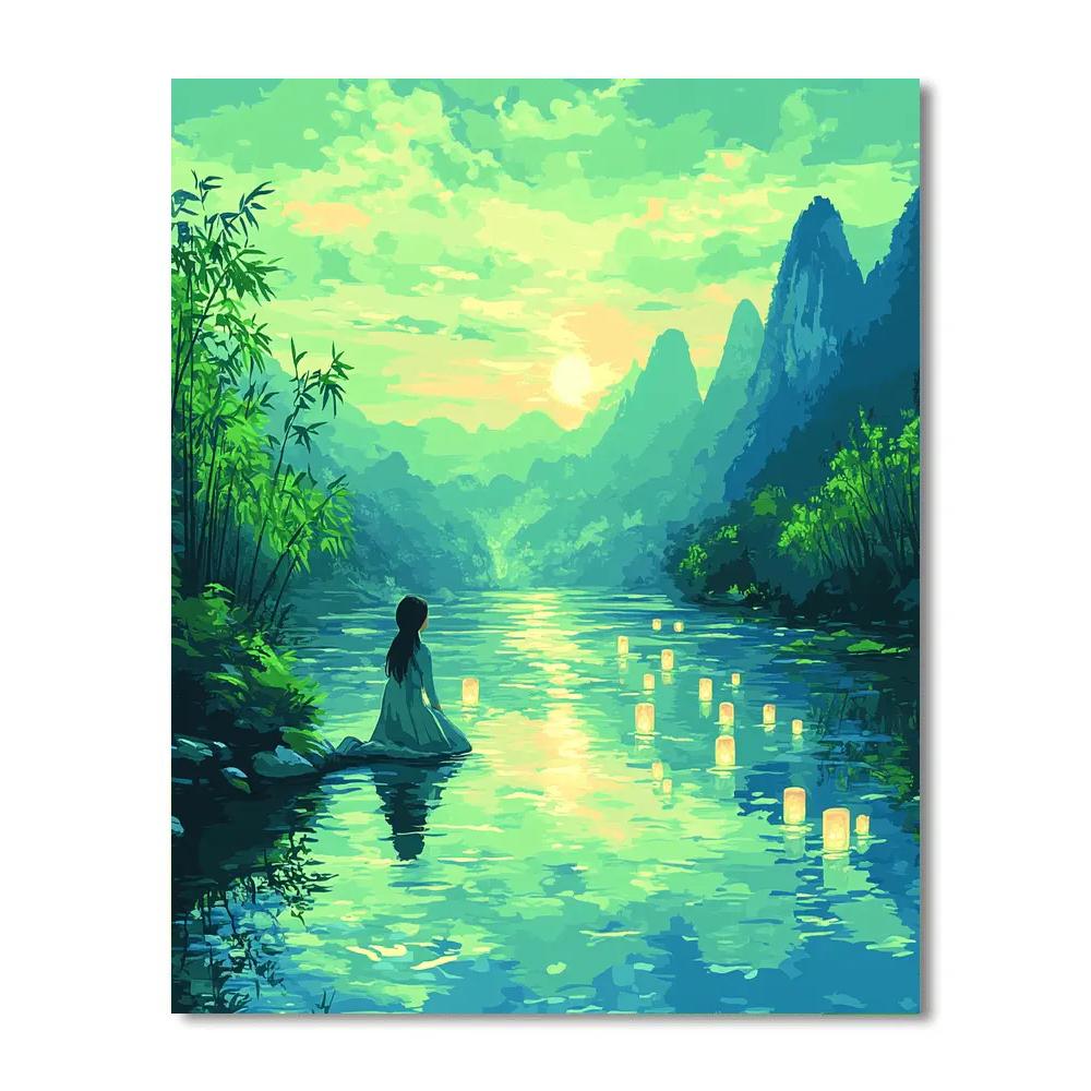 Raya And Sisu River Reunion Paint by numbers art