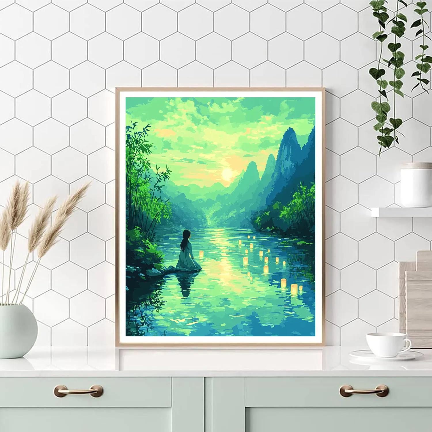 Raya And Sisu River Reunion Paint by numbers art