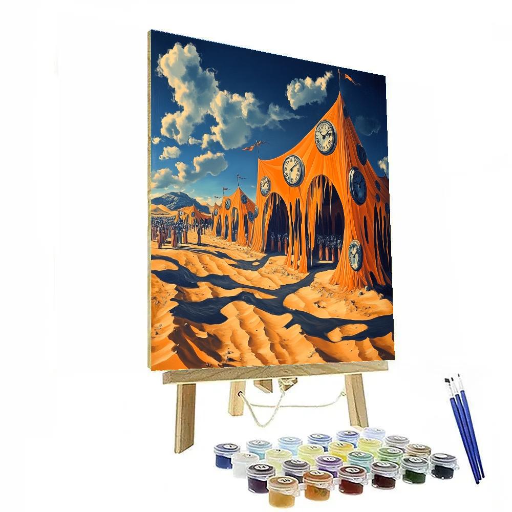 Salvador Dali Inspired Surreal Desert Festival Number painting