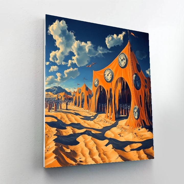 Salvador Dali Inspired Surreal Desert Festival Number painting