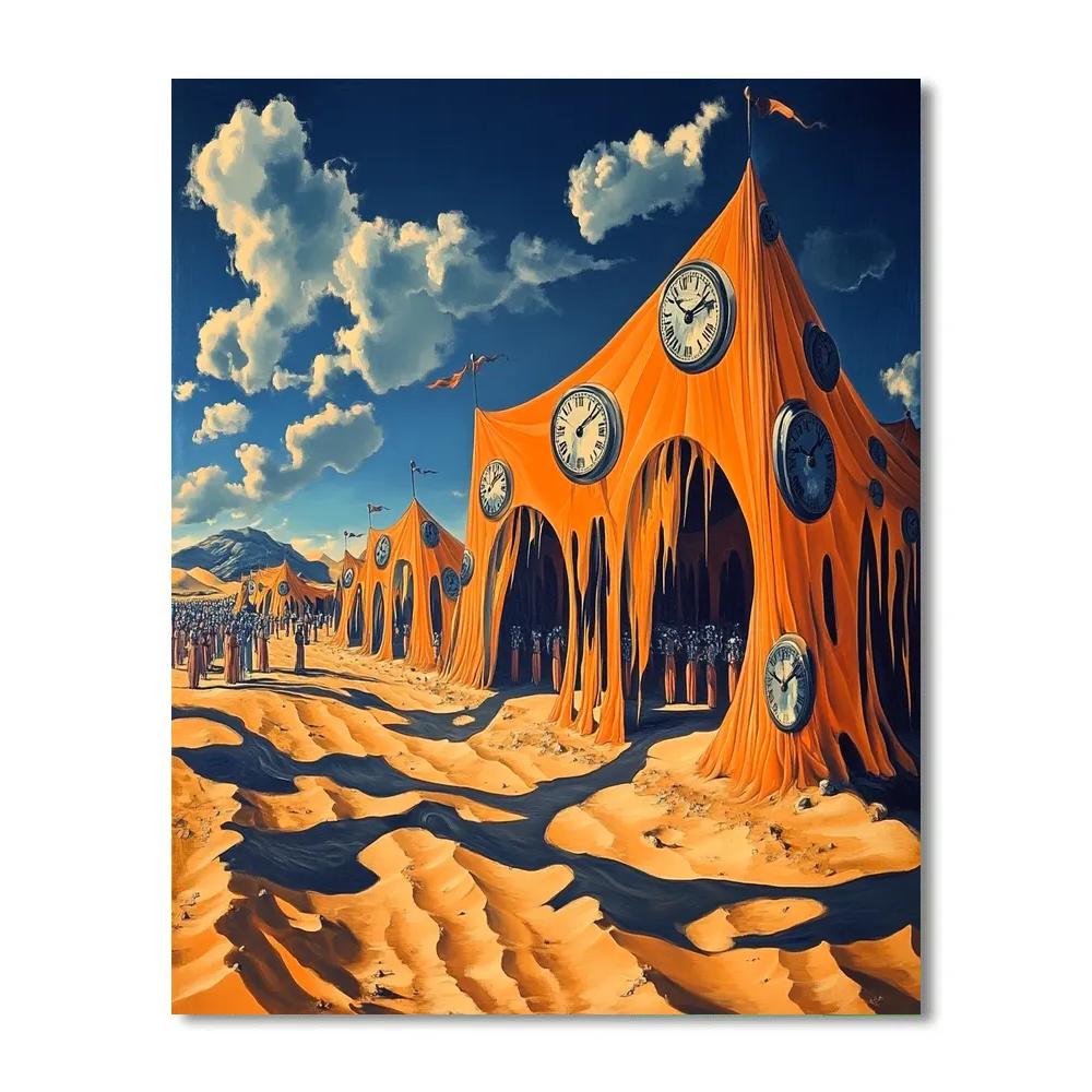 Salvador Dali Inspired Surreal Desert Festival Number painting