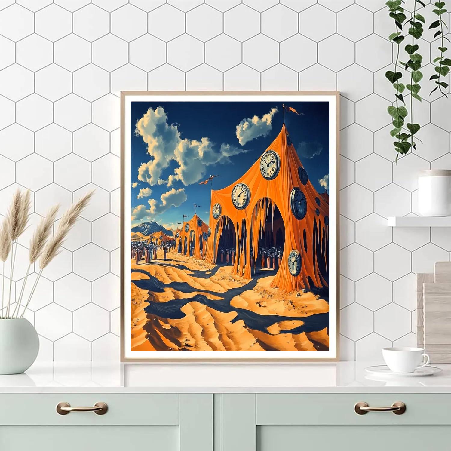 Salvador Dali Inspired Surreal Desert Festival Number painting