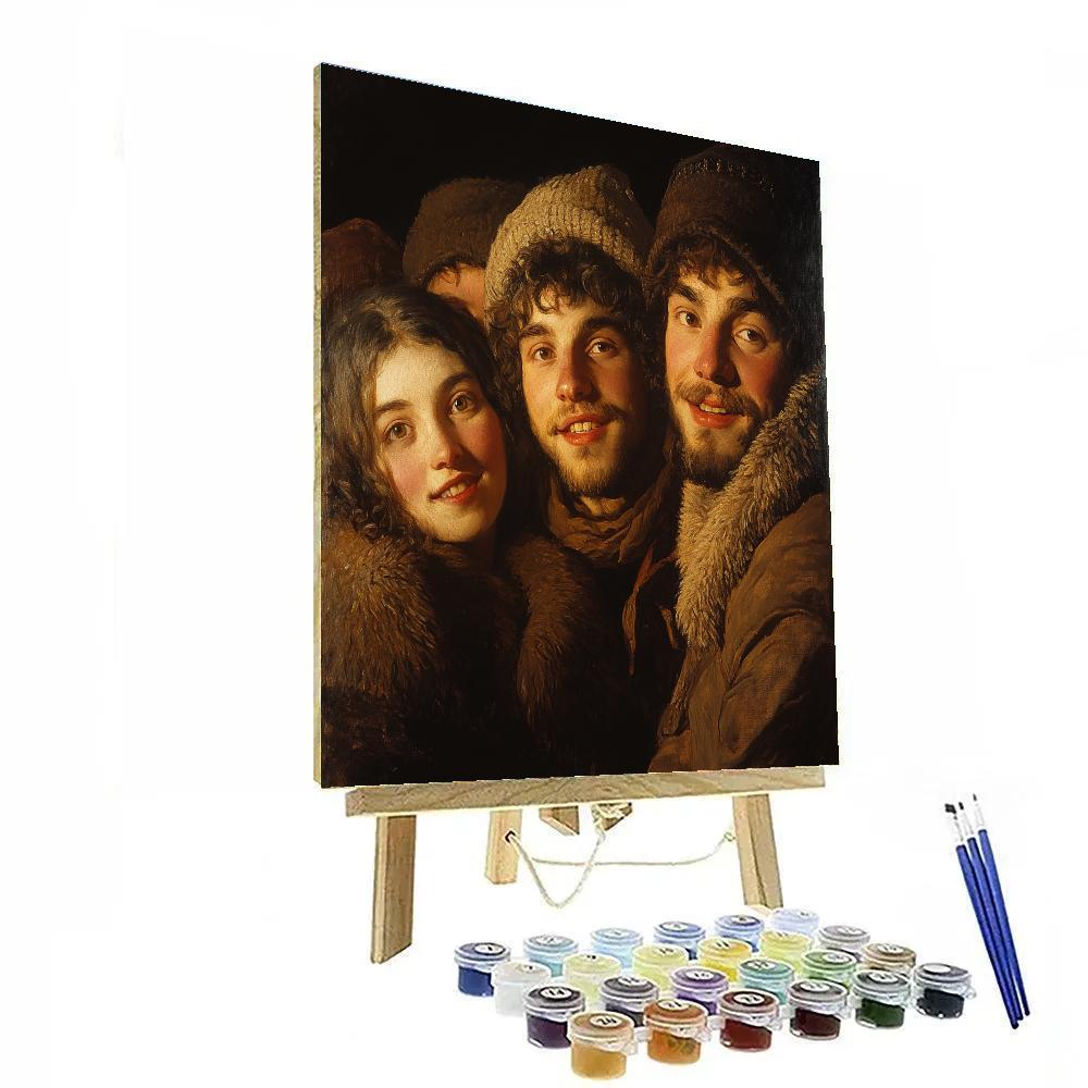 Rembrandt Inspired Intimate Portrait Of Friends DIY paint by numbers