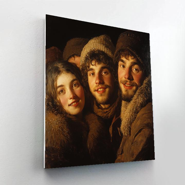 Rembrandt Inspired Intimate Portrait Of Friends DIY paint by numbers