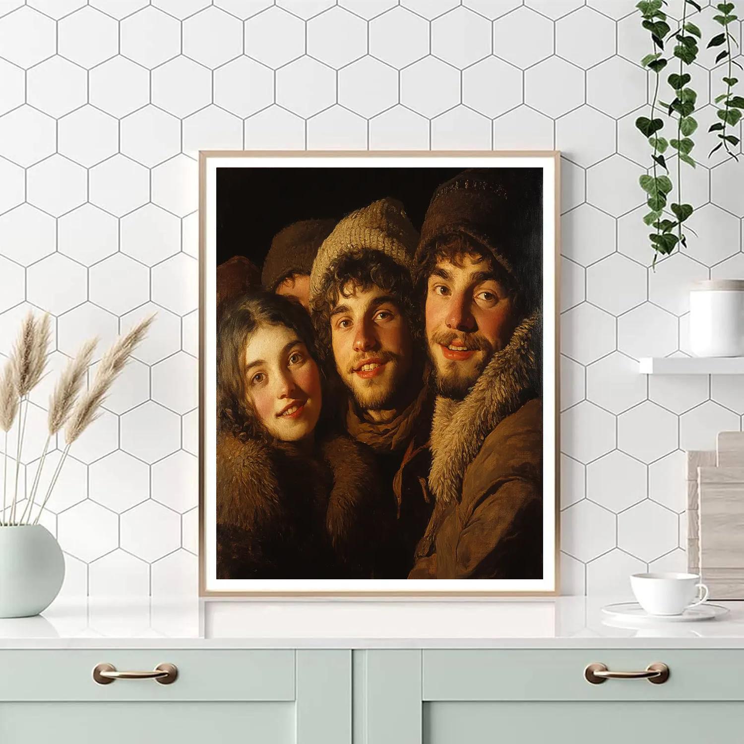 Rembrandt Inspired Intimate Portrait Of Friends DIY paint by numbers