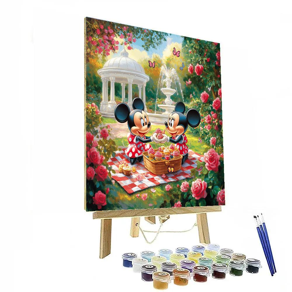 Mickey And Minnie Garden Picnic Number painting
