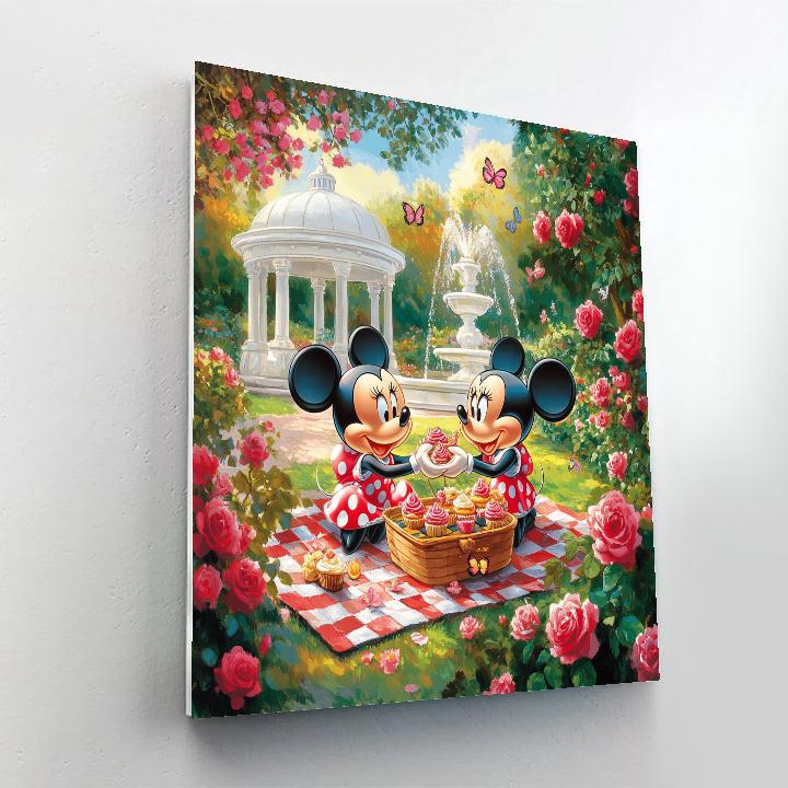 Mickey And Minnie Garden Picnic Number painting