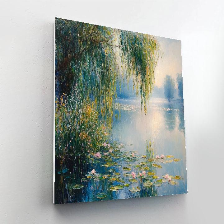 Claude Monet Inspired Misty Lakeside Morning Paint by numbers kits