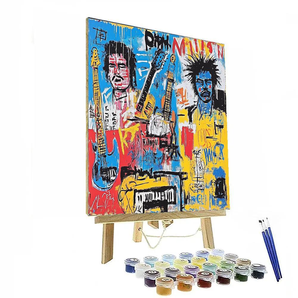 Jean Michel Basquiat Inspired Urban Music Street Art Paint by numbers kits