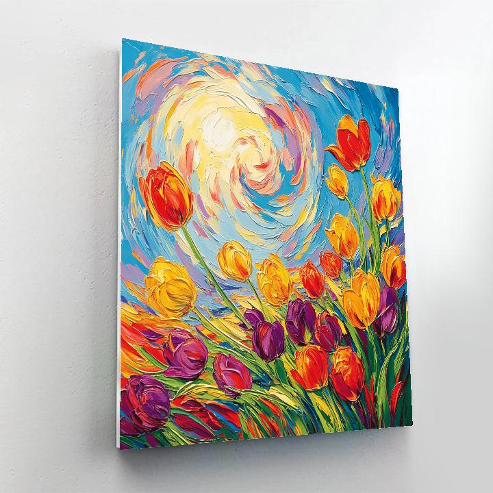 Van Gogh Inspired Vibrant Tulip Field Paint by numbers kits