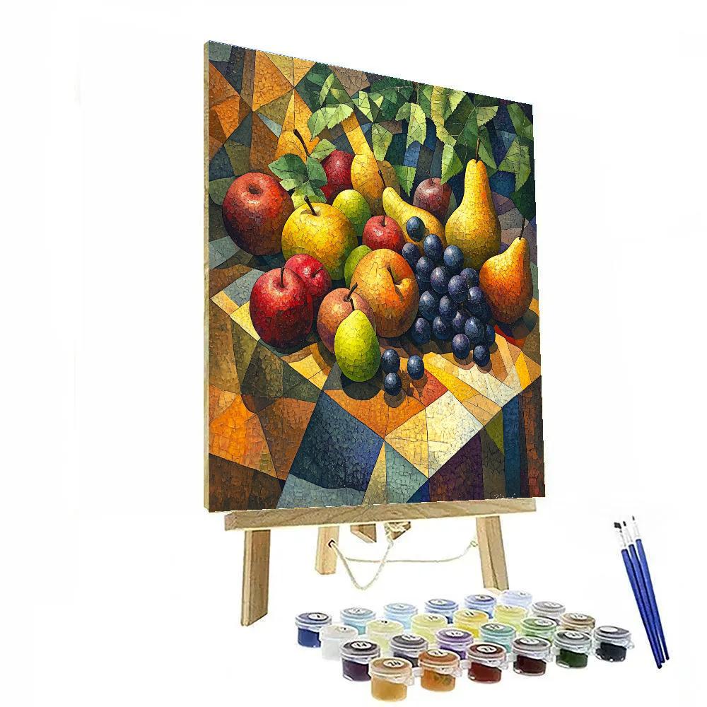 Picasso Inspired Abstract Fruits paint by number