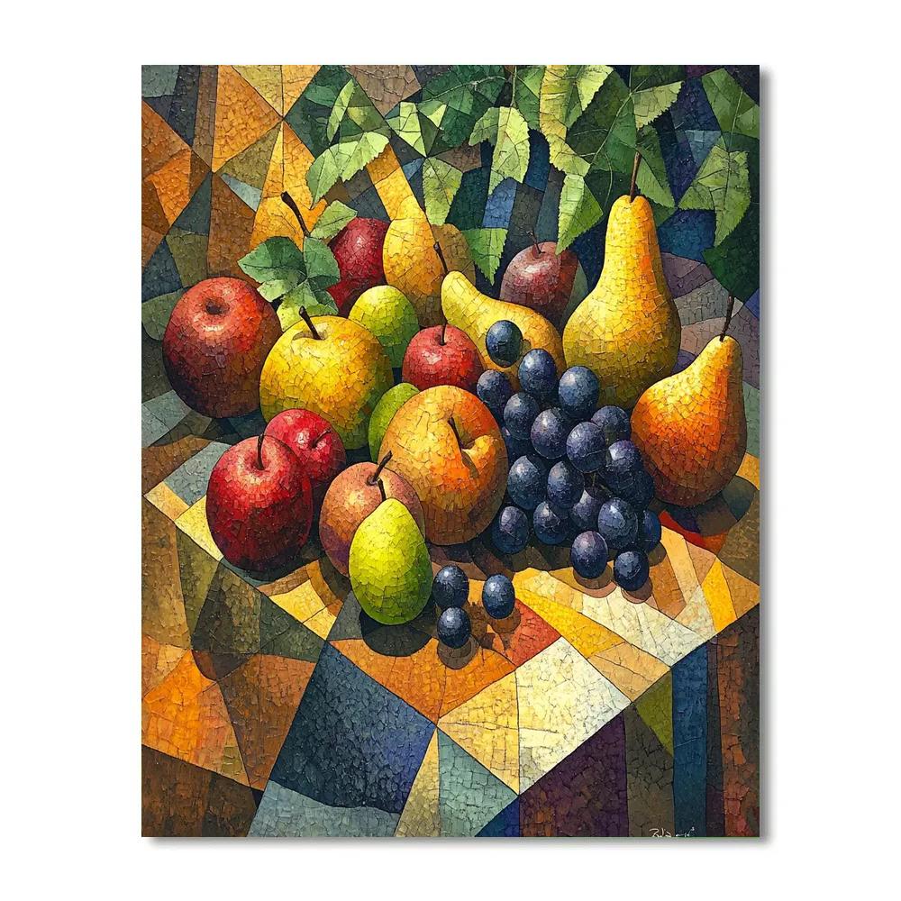 Picasso Inspired Abstract Fruits paint by number