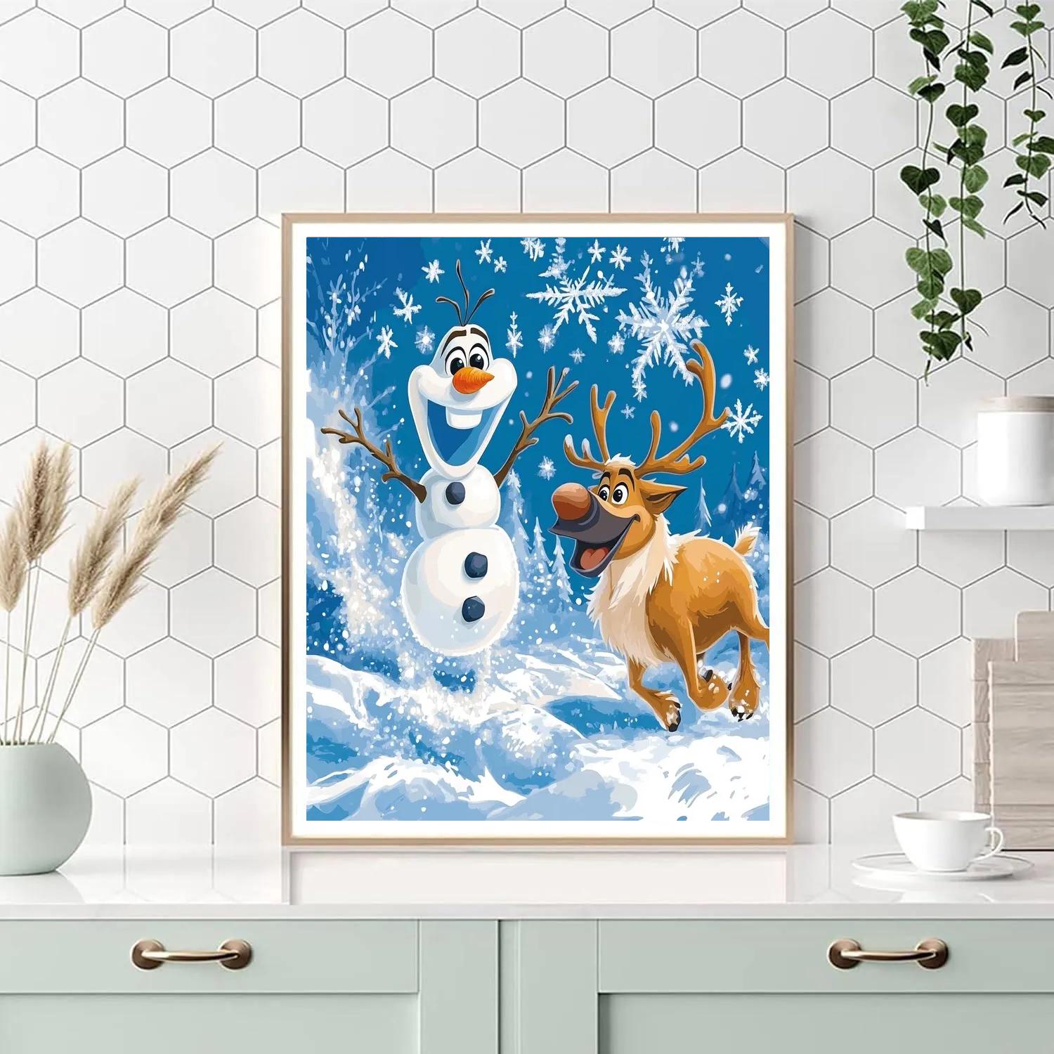 Olaf And Svens Winter Wonderland paint by numbers