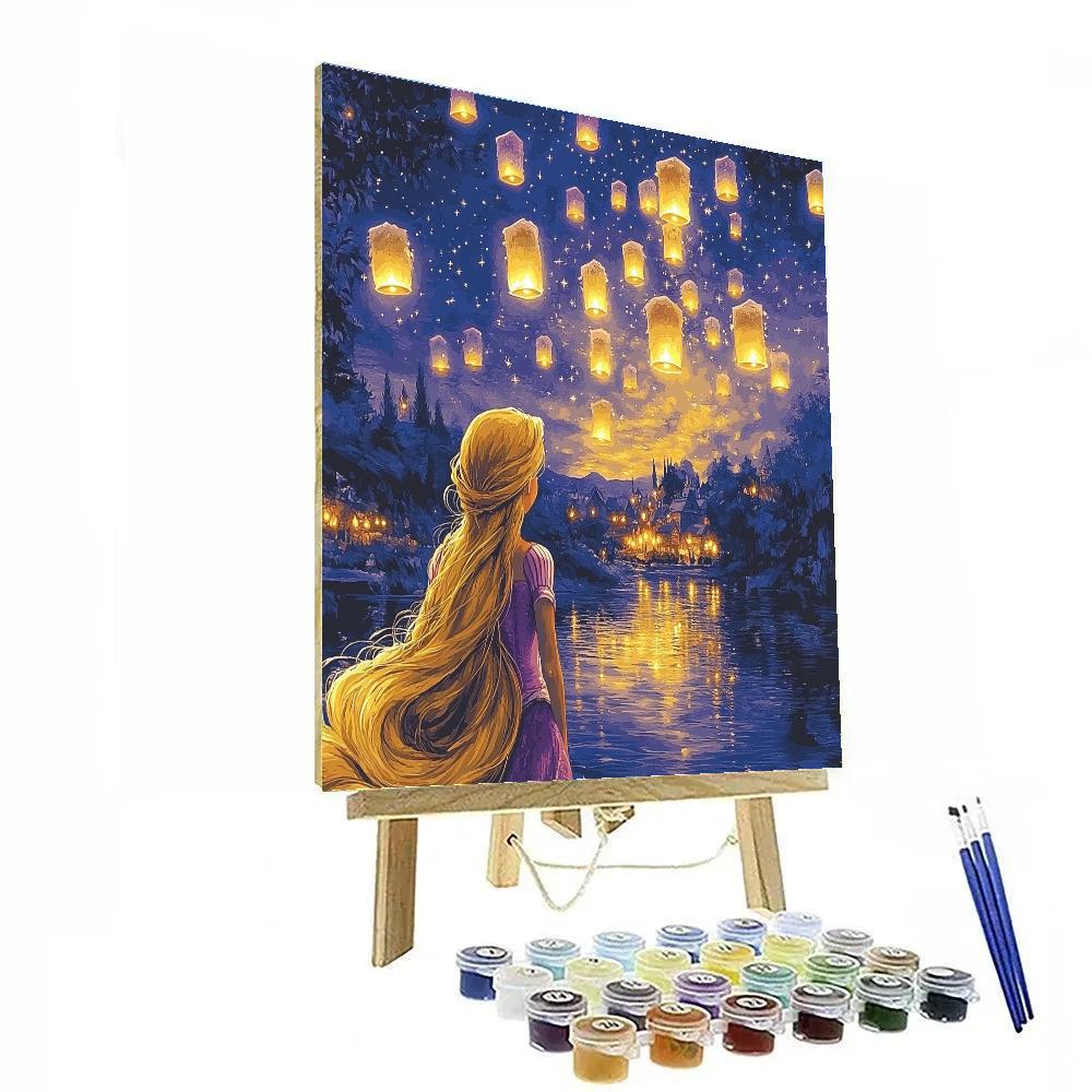 Rapunzels Lantern Glow Numbered painting kits