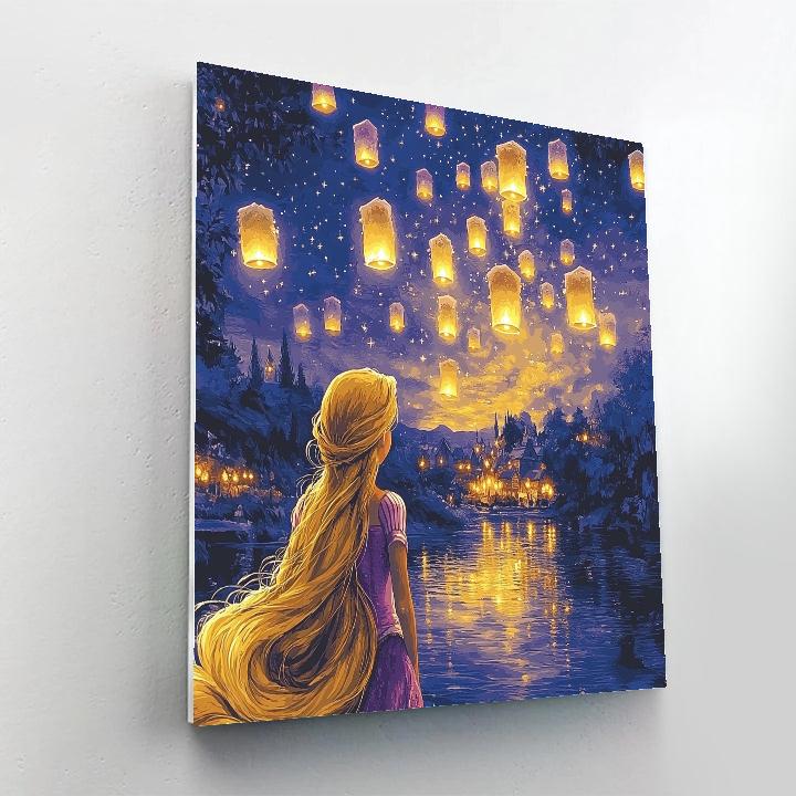 Rapunzels Lantern Glow Numbered painting kits