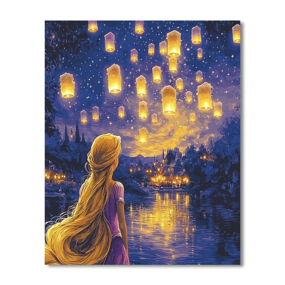 Rapunzels Lantern Glow Numbered painting kits
