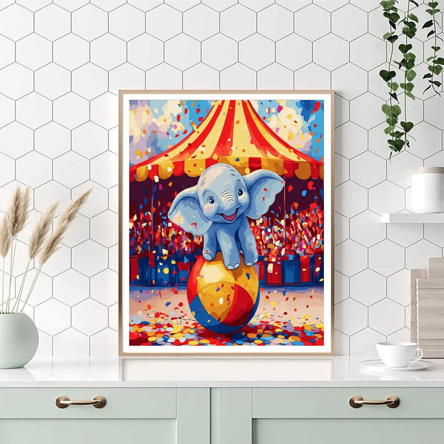 Dumbos Circus Dream Painting by numbers kit