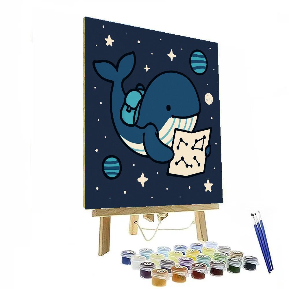 Starry Space Whale Paint by numbers art