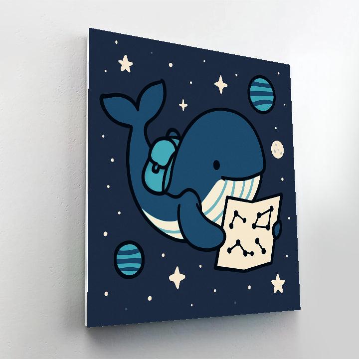 Starry Space Whale Paint by numbers art
