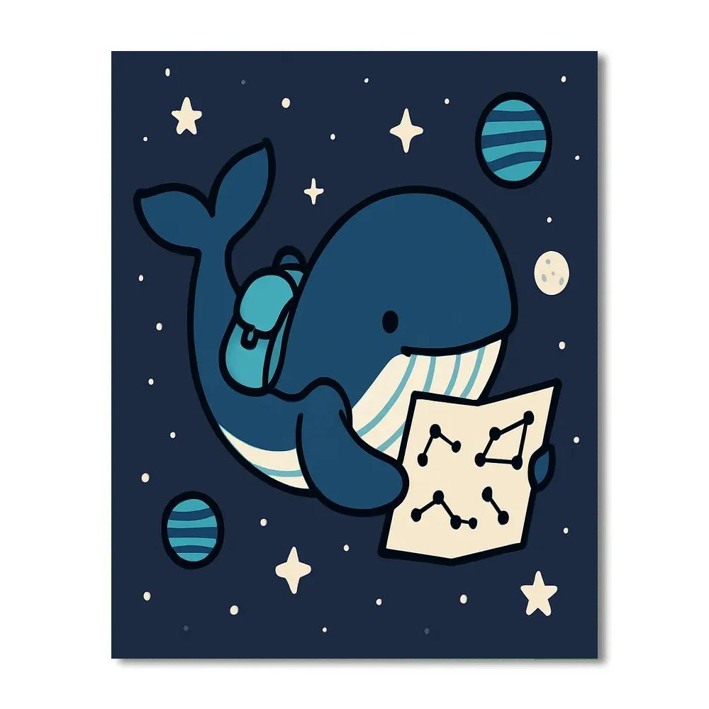 Starry Space Whale Paint by numbers art