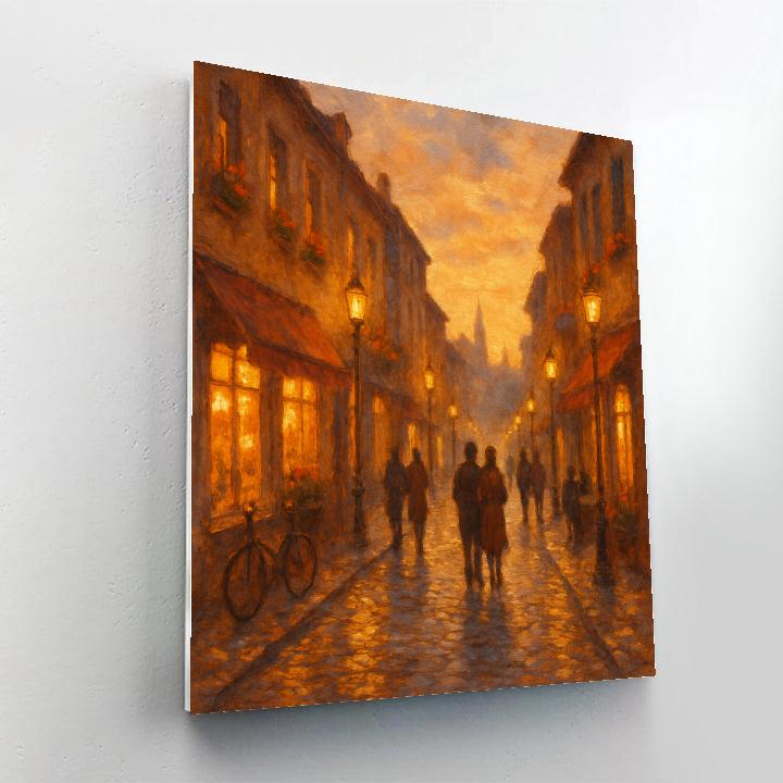 Sunset Lane Cityscape Painting by numbers kit