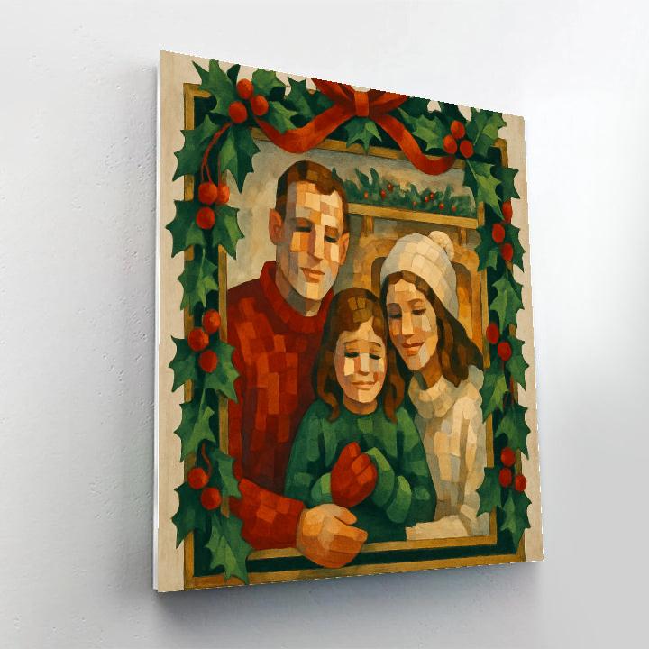 Holly Hearth Gathering Painting by numbers kit
