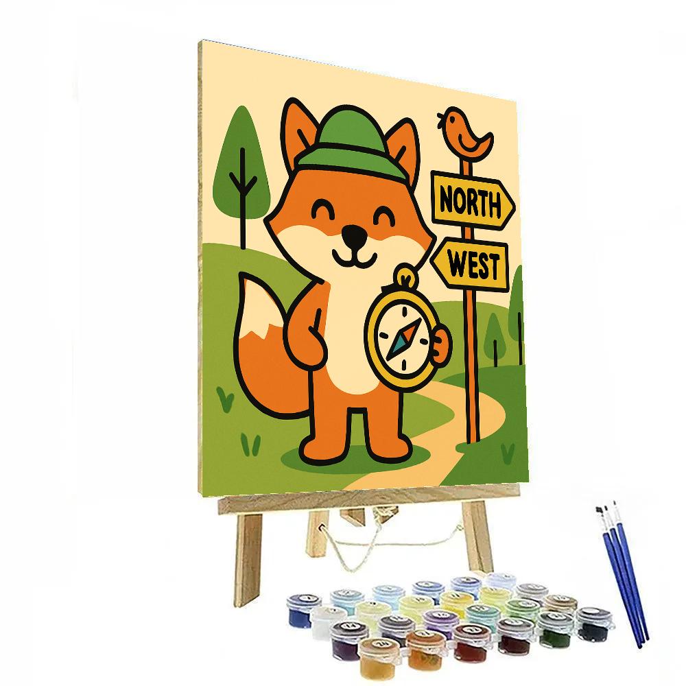 Fox Explorer With Compass paint by numbers