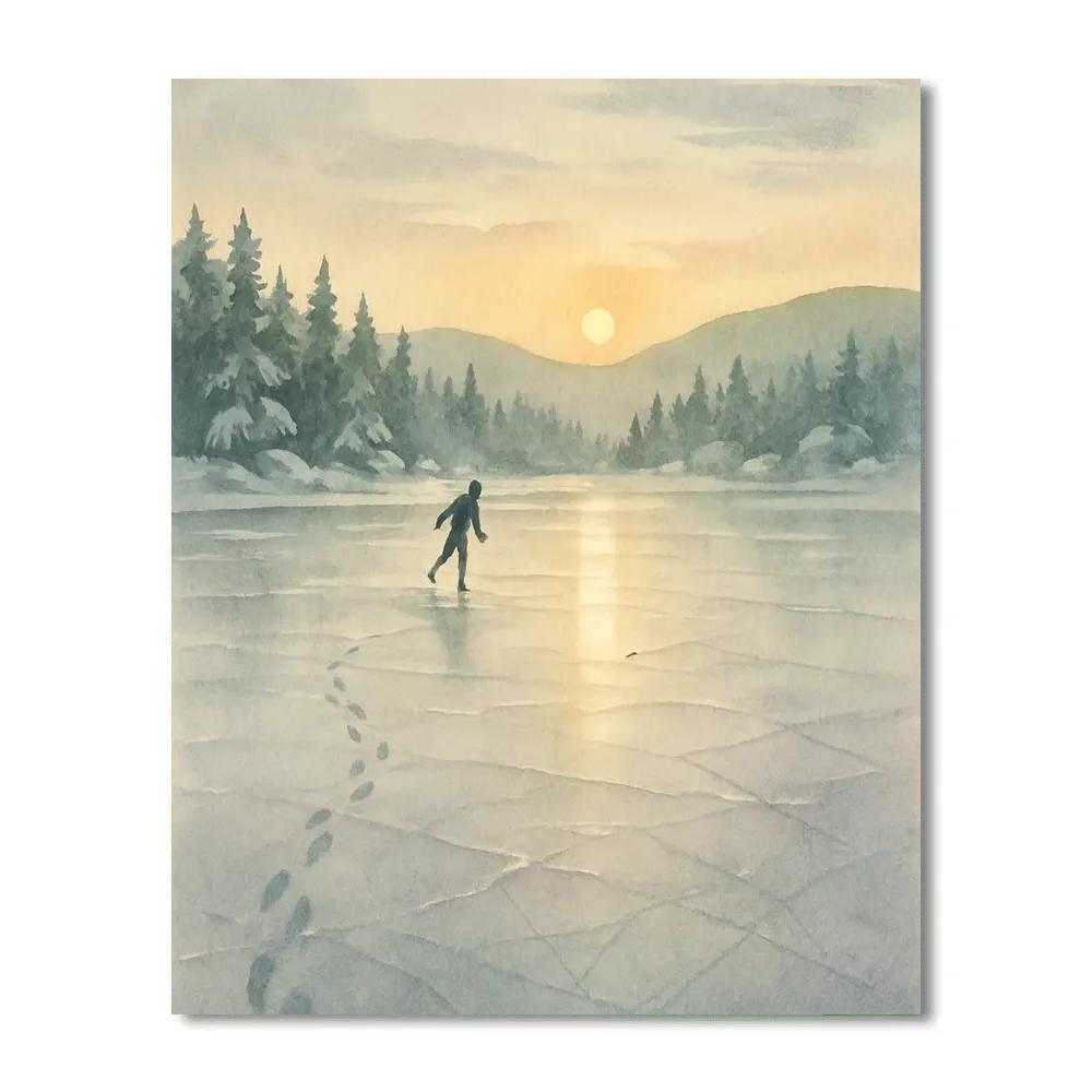 Frozen Lake Echoes Paint by numbers kits