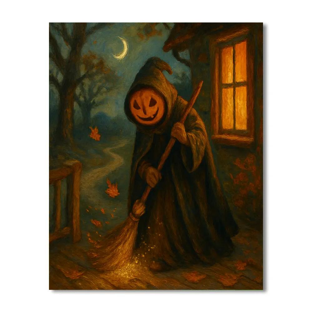 Cloaked Pumpkin Keeper Paint by numbers kits