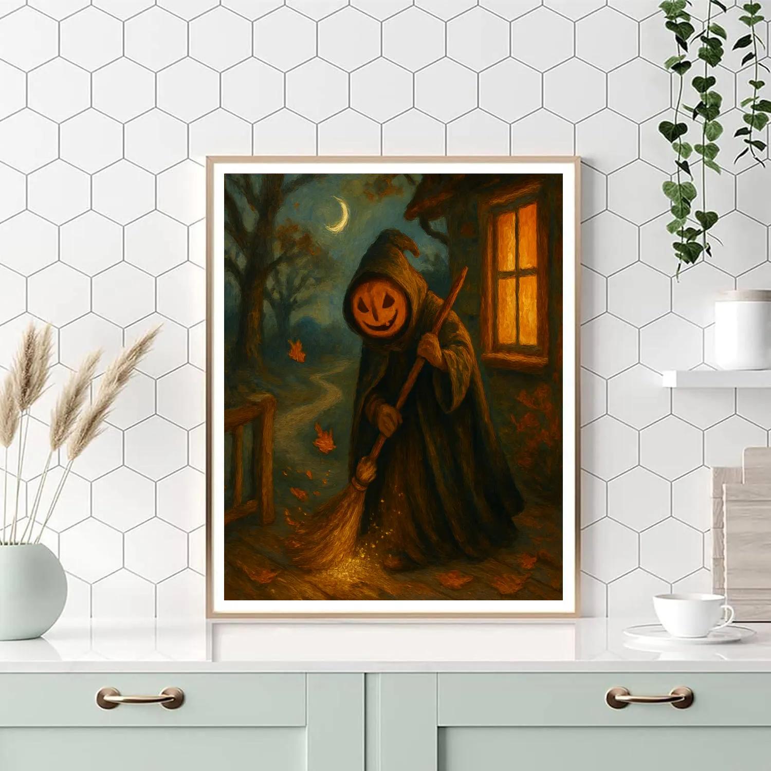 Cloaked Pumpkin Keeper Paint by numbers kits