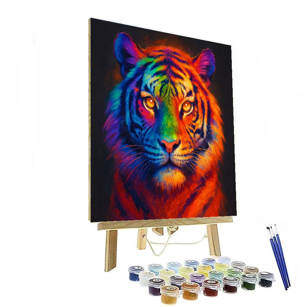 Sunburst Tiger Halo Painting by numbers kit