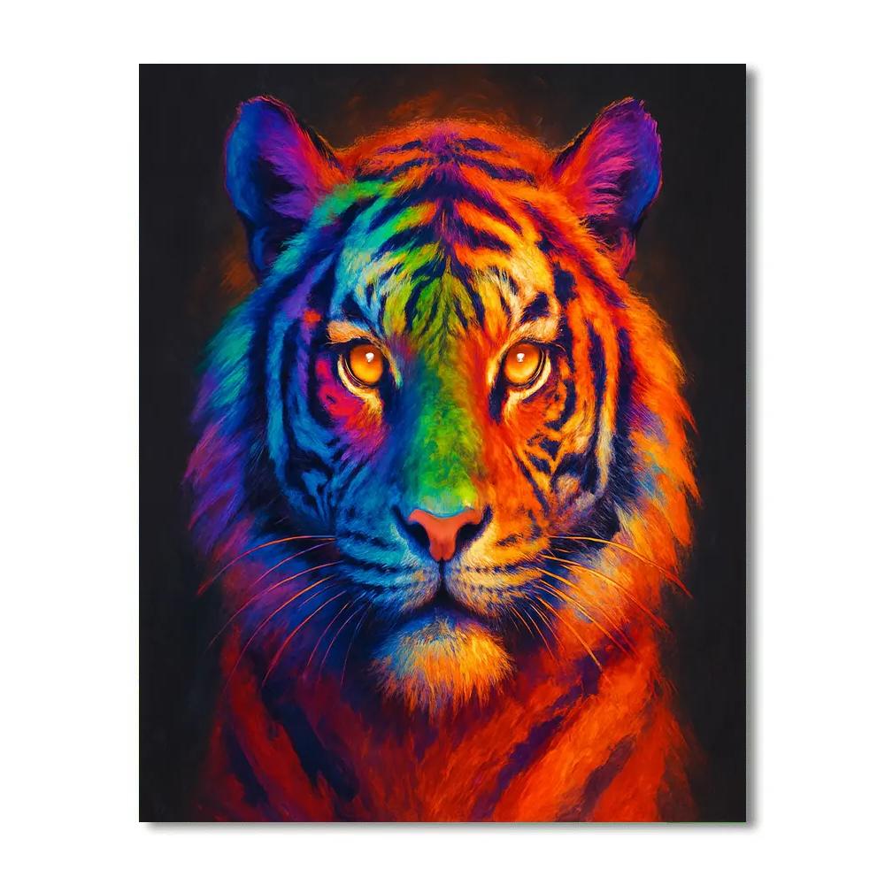 Sunburst Tiger Halo Painting by numbers kit