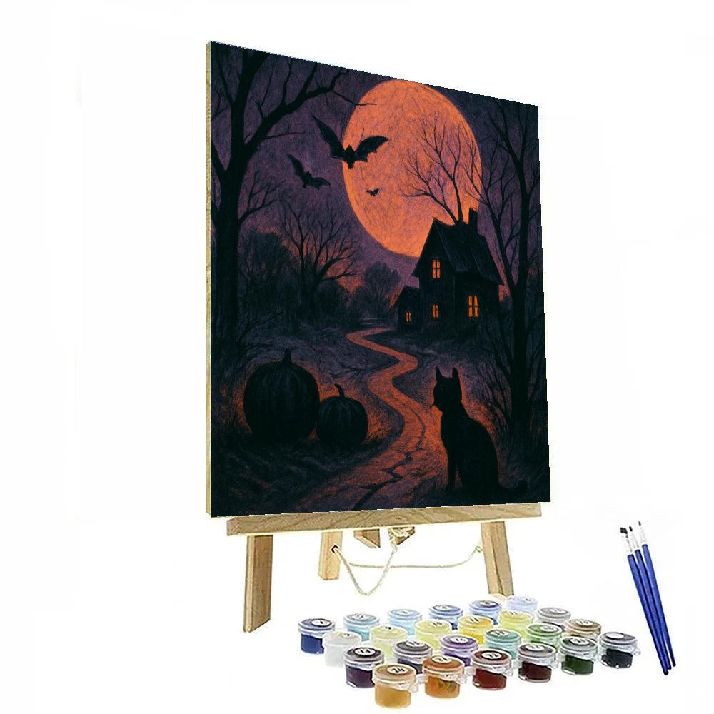 Halloween Moonlit Enigma Number painting