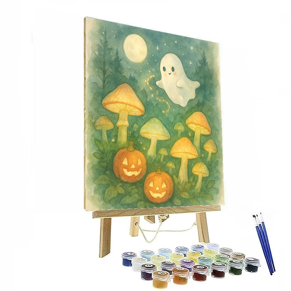 Moonlit Mushroom Garden DIY paint by numbers