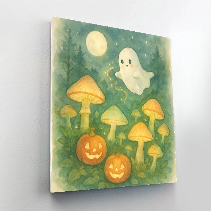 Moonlit Mushroom Garden DIY paint by numbers