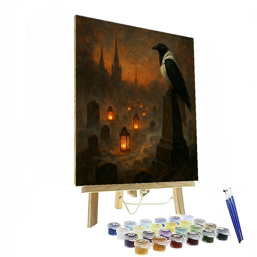 Graveyard Lantern Procession Numbered painting kits