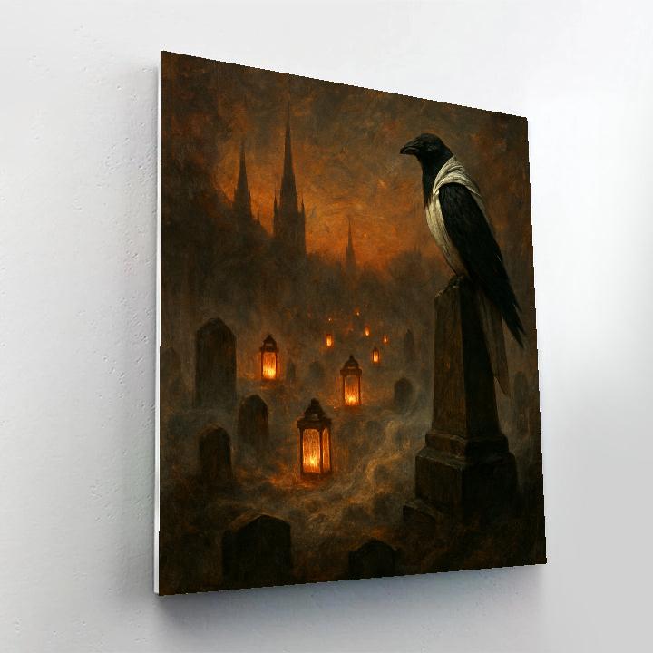 Graveyard Lantern Procession Numbered painting kits