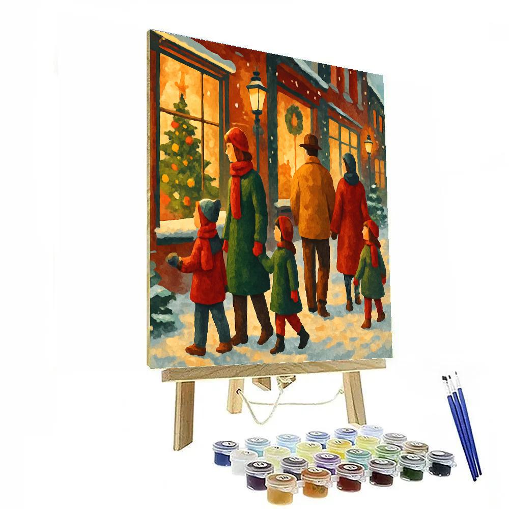 Snowglobe Promenade paint by numbers